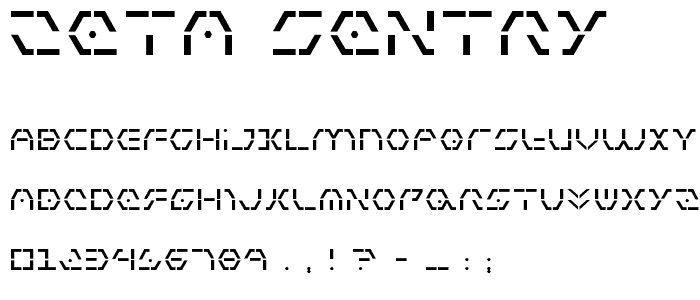 Zeta Sentry font